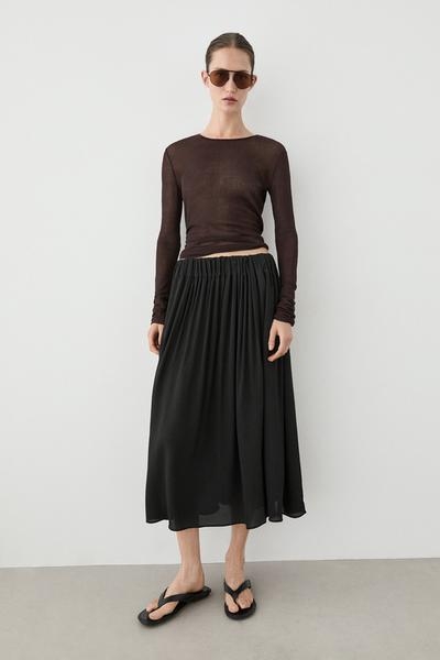 Zara Плиссированная юбка миди купить с доставкой.