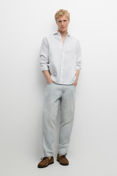Zara Рубашка из 100% льна REGULAR FIT