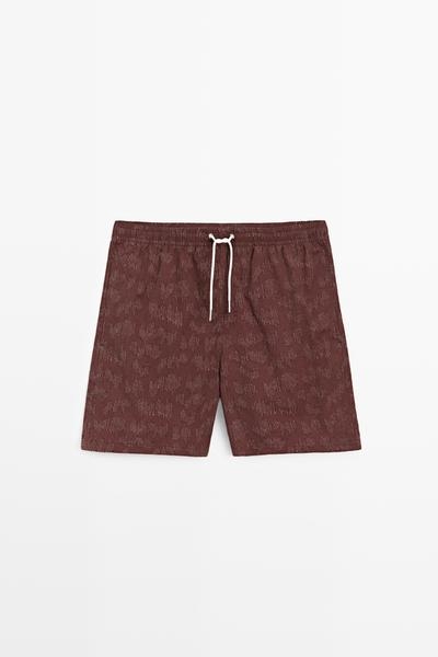 Zara Плавательные шорты с принтом купить с доставкой.