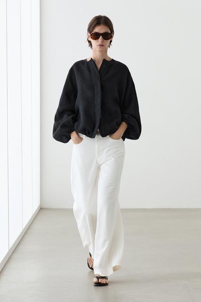 Zara Бомбер из 100% льна