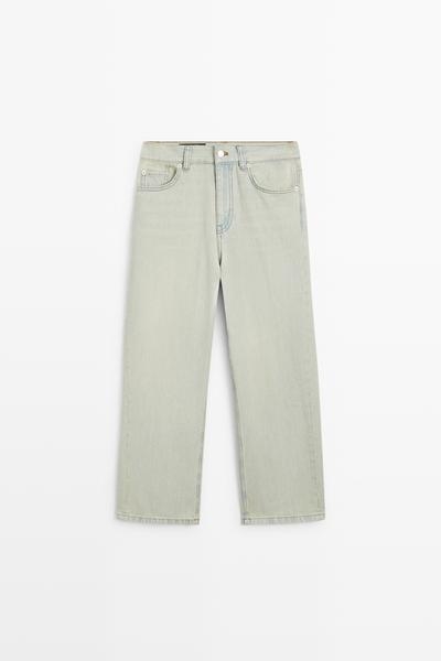 Zara Джинсы с широкими укороченными штанинами средней посадки
