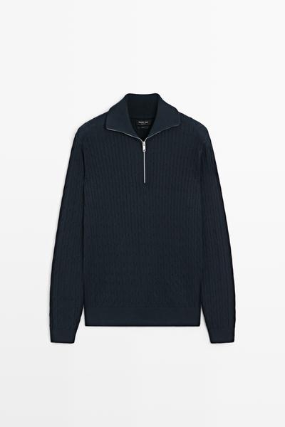 Zara Свитер с молнией и воротником-стойкой