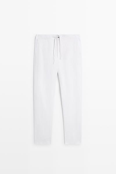 Zara Брюки-джоггеры из 100% льна
