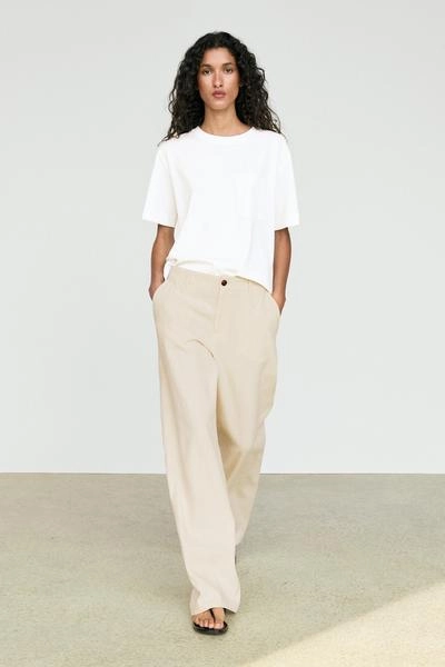 Футболка с коротким рукавом и накладным карманом massimo dutti