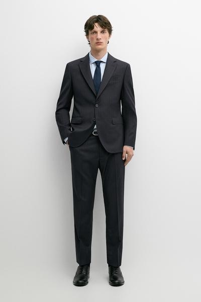 Zara Полосатые классические брюки из 100% легкой шерсти