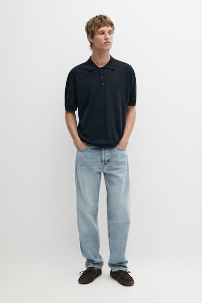 Zara Поло из трикотажа с шерстяной смесью