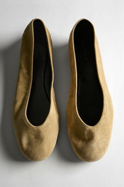 Zara Балетки из сплит-кожи