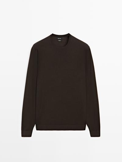 Zara Вязаный свитер из 100% мериносовой шерсти