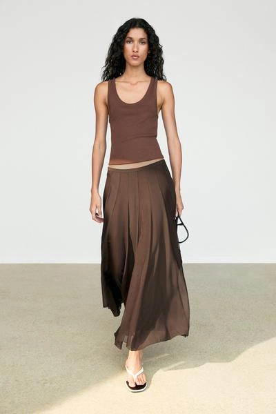 Платья-миди клёш из струящейся ткани massimo dutti- Заказать в России