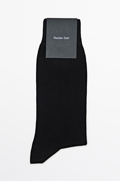 Zara Однотонные носки из трикотажа с хлопковой смесью