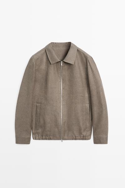 Zara Льняной жакет FADED TOTAL LOOK