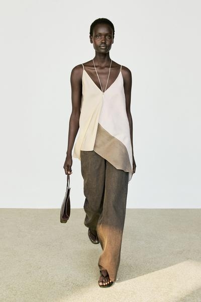 Zara Асимметричный топ с тонкими лямками