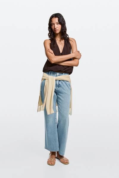 High-waist cropped flare jeans- Заказать в России