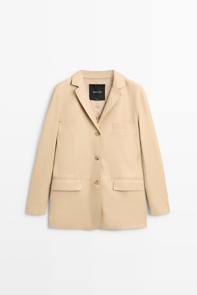Zara Блейзер из кожи наппа