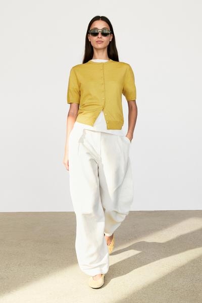 Zara Кардиган с короткими рукавами из шерстяной смеси