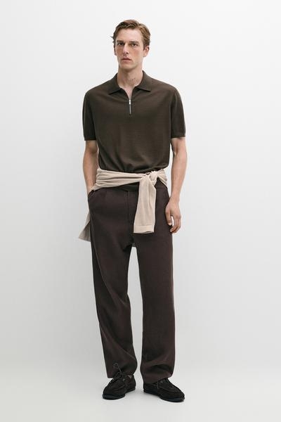 Zara Поло из смесовой шерсти с застежкой-молнией