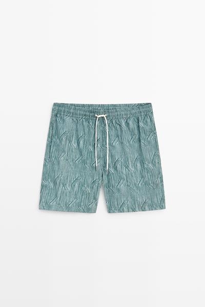 Zara Плавательные шорты с принтом MASSIMO DUTTI