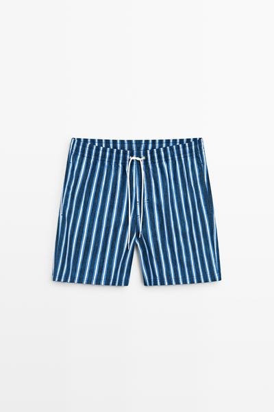 Zara Плавки с принтом в три цветные полосы