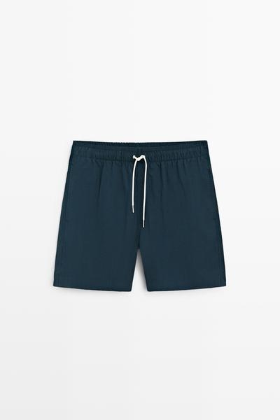 Zara Однотонные плавательные шорты купить с доставкой.