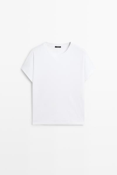 Zara Футболка с короткими рукавами из 100% хлопка