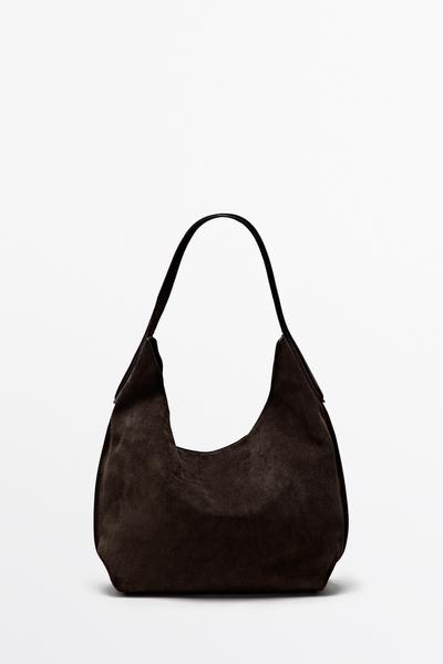 Zara Мини-сумка из сплит-замши
