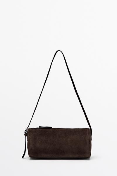 Zara Сумка кроссбоди из замшевой кожи