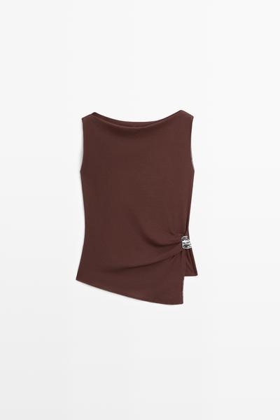 Zara Вязаный топ из 100% хлопка
