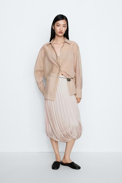Zara Полупрозрачная струящаяся рубашка - студия