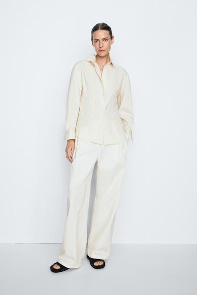 Zara Рубашка с декоративными швами - STUDIO