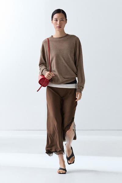 Zara Тонкий свитер из шерстяной смеси