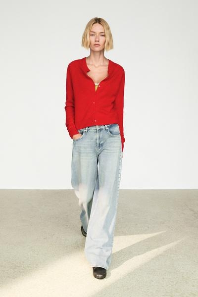 Zara Укороченный кардиган из 100% кашемира