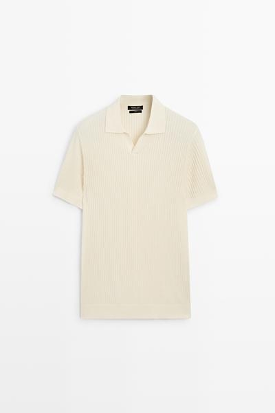 Zara Поло-свитер из эластичного трикотажа 100% хлопок