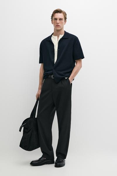 Zara Вязаный кардиган с короткими рукавами на пуговицах