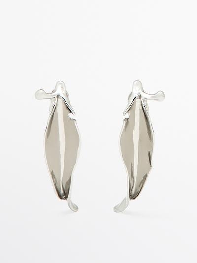 Zara Серьги с неровным листом