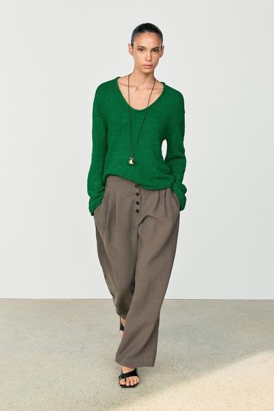 Zara Вязаный свитер из хлопковой смеси