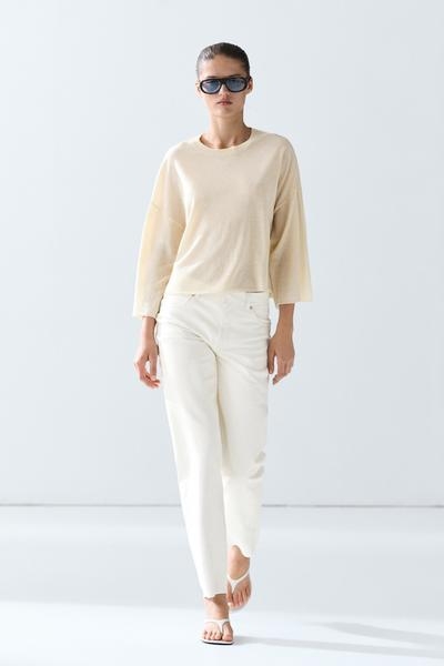 Zara Свитер с круглым вырезом из смеси шерсти