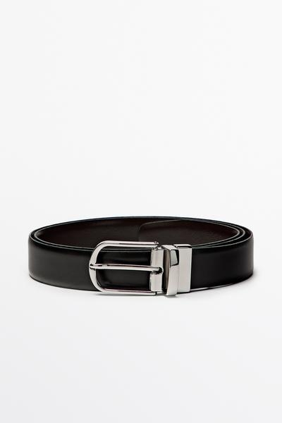 Zara Двусторонний кожаный ремень из наппы
