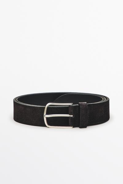 Zara Ремень из бархатистой кожи наппа