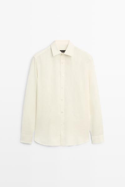 Zara Рубашка прямого кроя из 100% льна