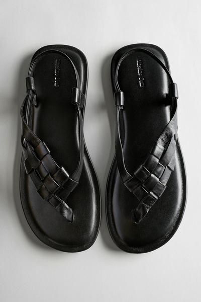 Zara Плетеные кожаные сандалии