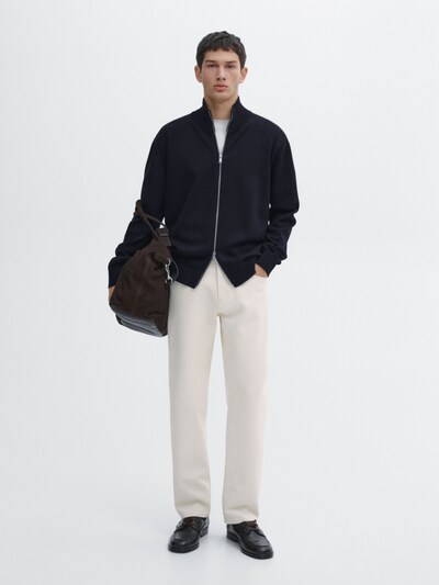 Zara Хлопчатобумажный вязаный кардиган на молнии