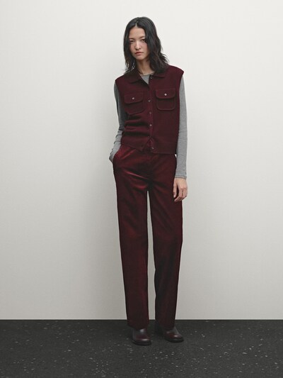 Zara Укороченный вязаный жилет с карманами