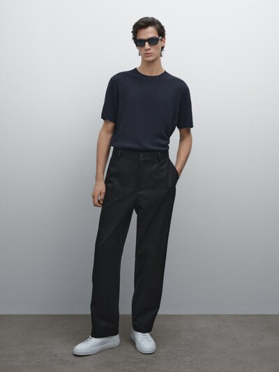 Zara Футболка с коротким рукавом из льна и хлопка