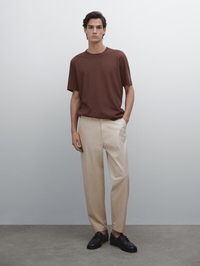 Zara Футболка с коротким рукавом из льна и хлопка