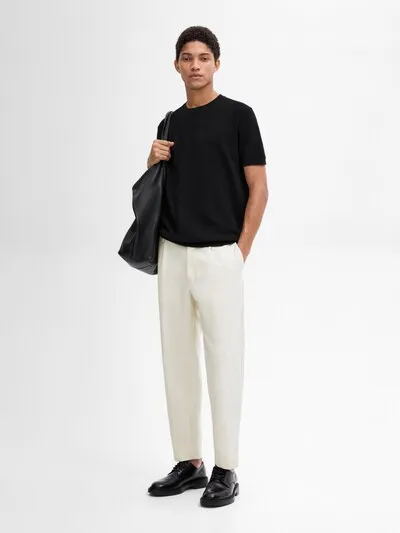 Zara 100% хлопковая фактурная трикотажная футболка