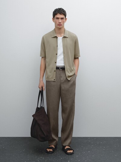 Zara Вязаный кардиган с коротким рукавом из хлопчатобумажной смеси