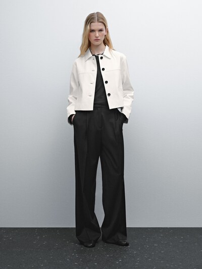 Zara Брюки из 100% шерсти с тонким поясом