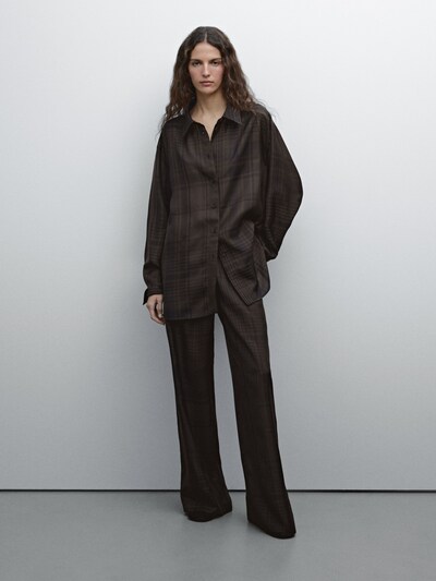 Zara Длинная верхняя рубашка в клетку