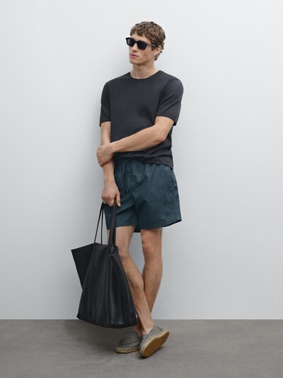 Zara Плавательный костюм с микро-принтом обычного кроя