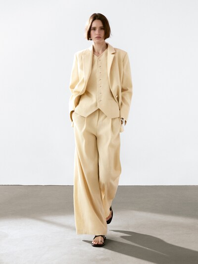 Zara Брюки для костюма из льняной смеси